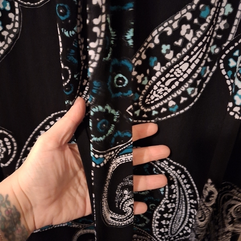 White House Black Market Paisley Sleeveless Sun Dress Small - Picture 3 of 4